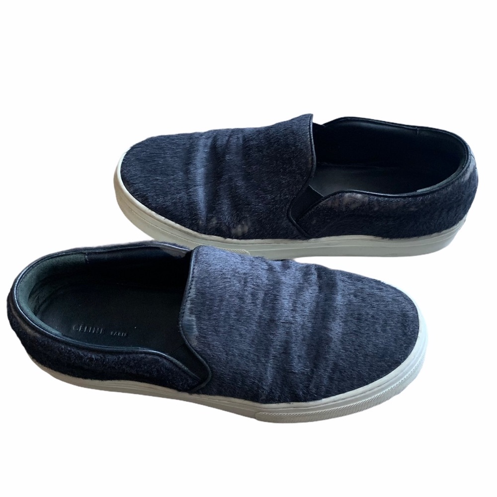 Celine Black Ponyhair Sneakers Size 6.5